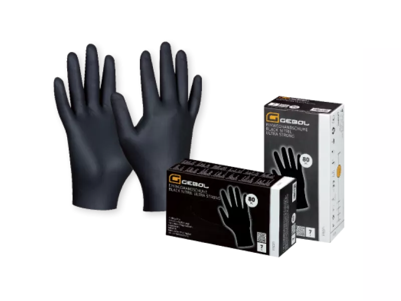 Einweghandschuh "Black Nitril" (S,M,L), 80 Stk/Pkg